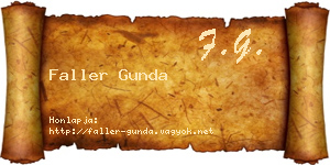 Faller Gunda névjegykártya